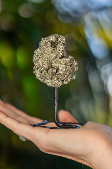 Pyrite Cluster on Stand